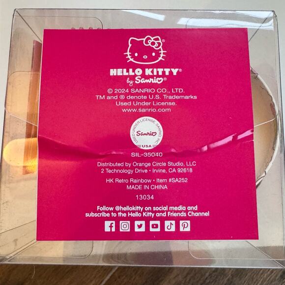 Hello Kitty Sanrio Hot Cups Set of 10 Cups with Lids and Sleeves Rainbow Clouds - Picture 8 of 9